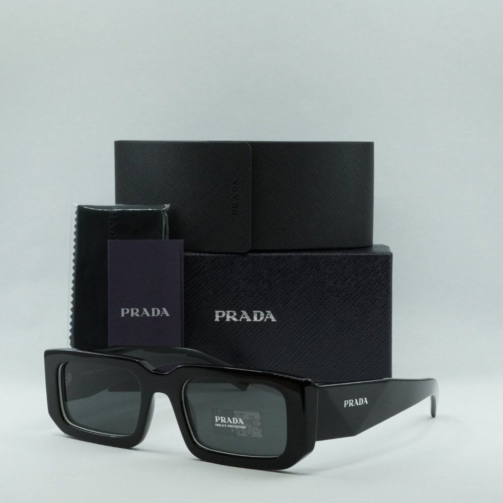 💯 NEW PRADA PR06YS 09Q5S0 BLACK GREY SUNGLASSES - Picture 13 of 13